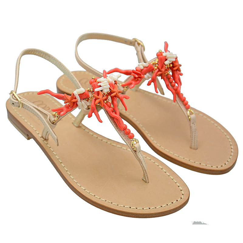 sandali con coralli
